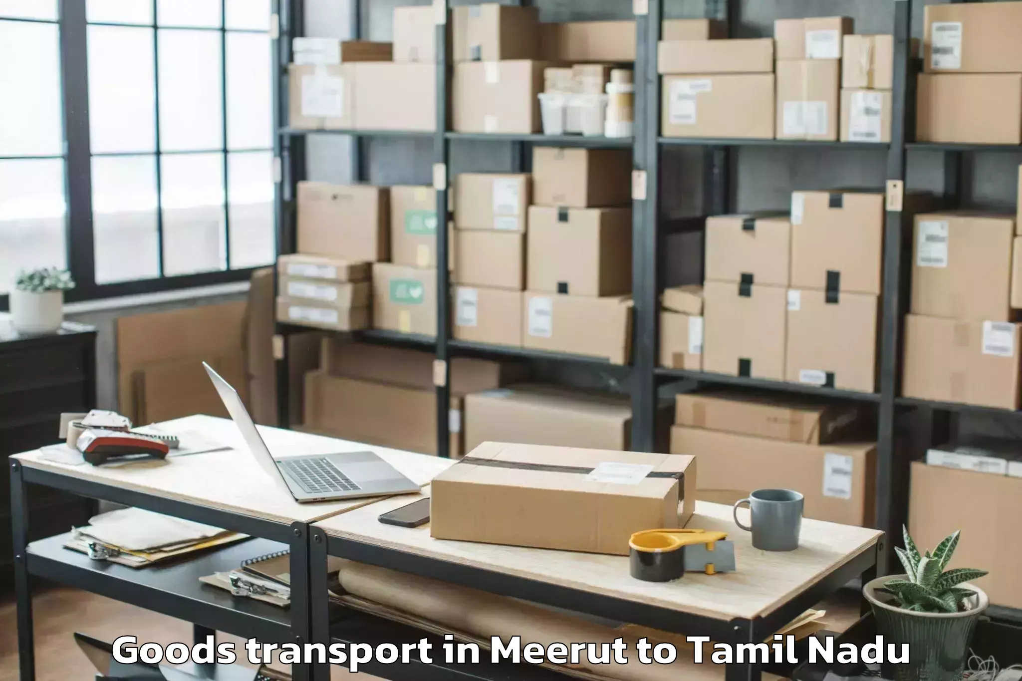 Reliable Meerut to Manachanallur Goods Transport